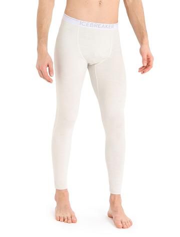 Icebreaker 15.5 Merino Thermal Leggings Férfi Base Layers Fehér | HU 1353GSOL